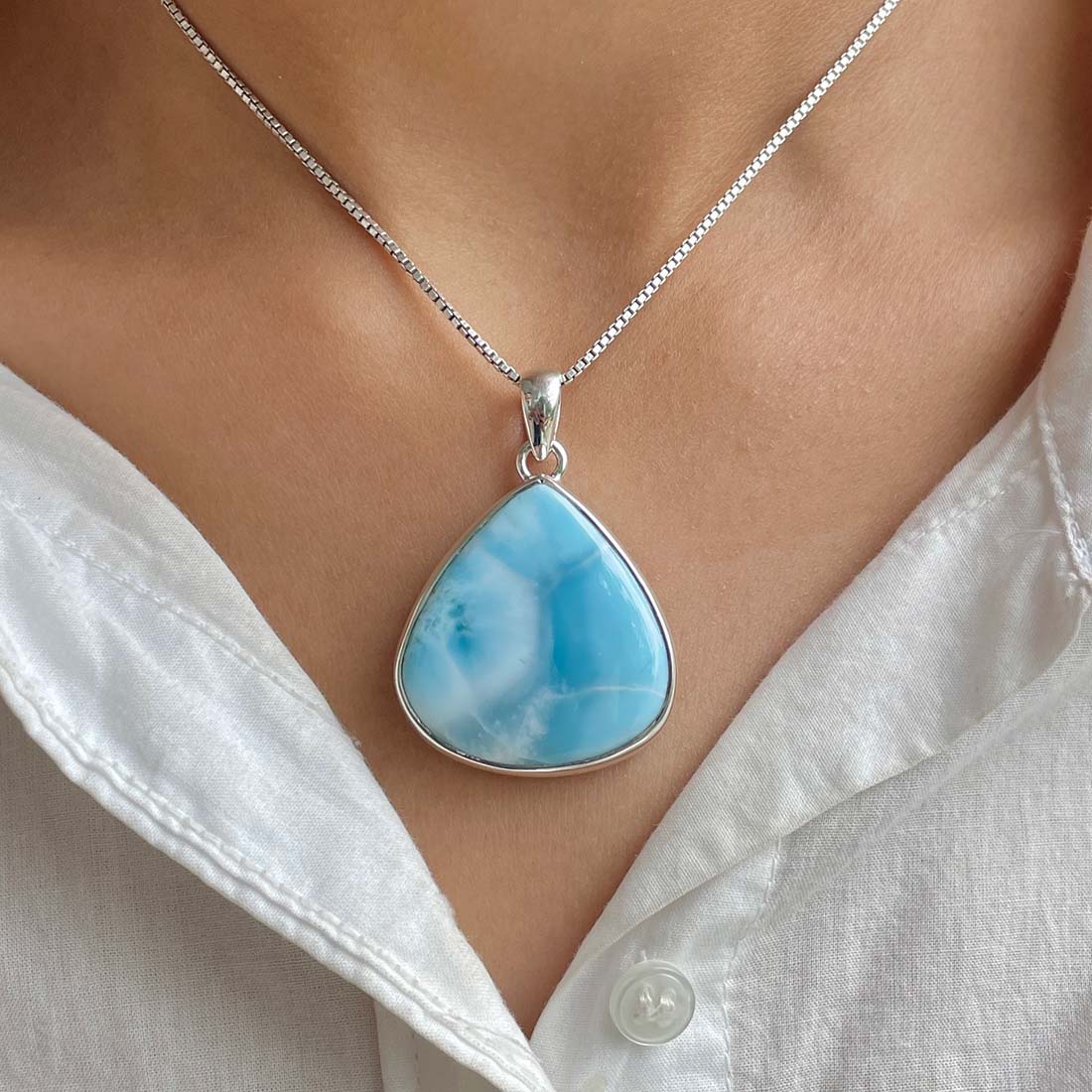 Larimar Pendant-(LAR-P-812.)