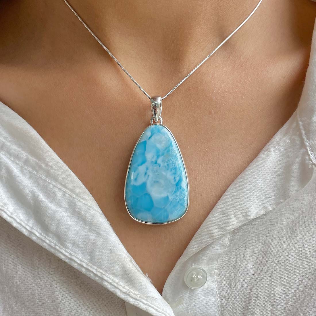 Larimar Pendant-(LAR-P-813.)