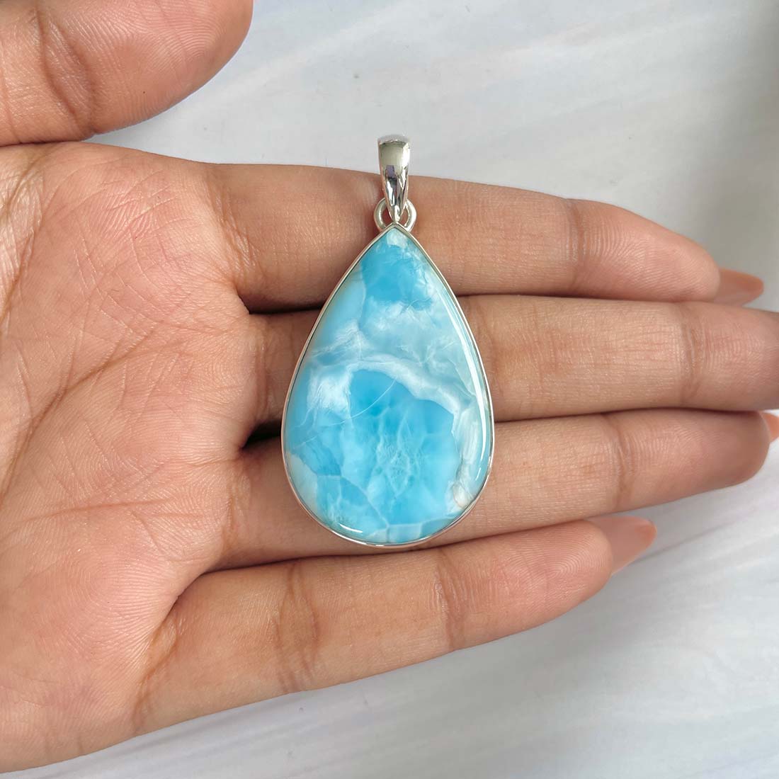Larimar Pendant-(LAR-P-814.)