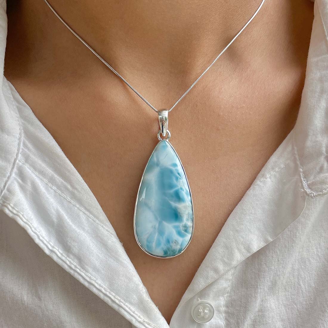 Larimar Pendant-(LAR-P-816.)