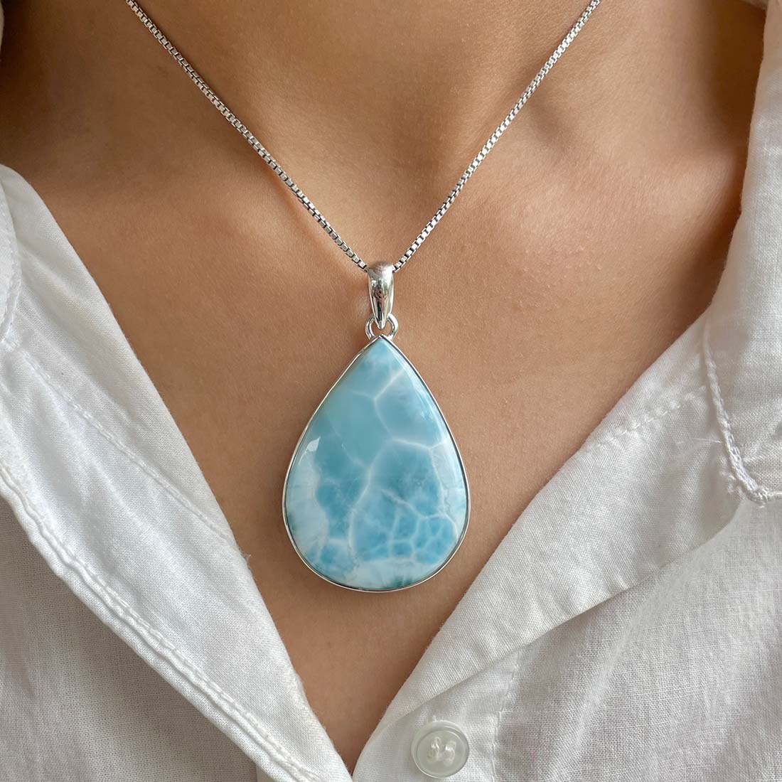 Larimar Pendant-(LAR-P-818.)