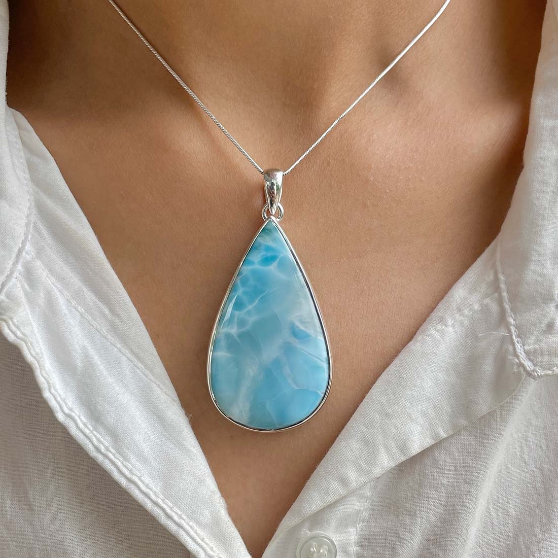 Larimar Pendant-(LAR-P-819.)