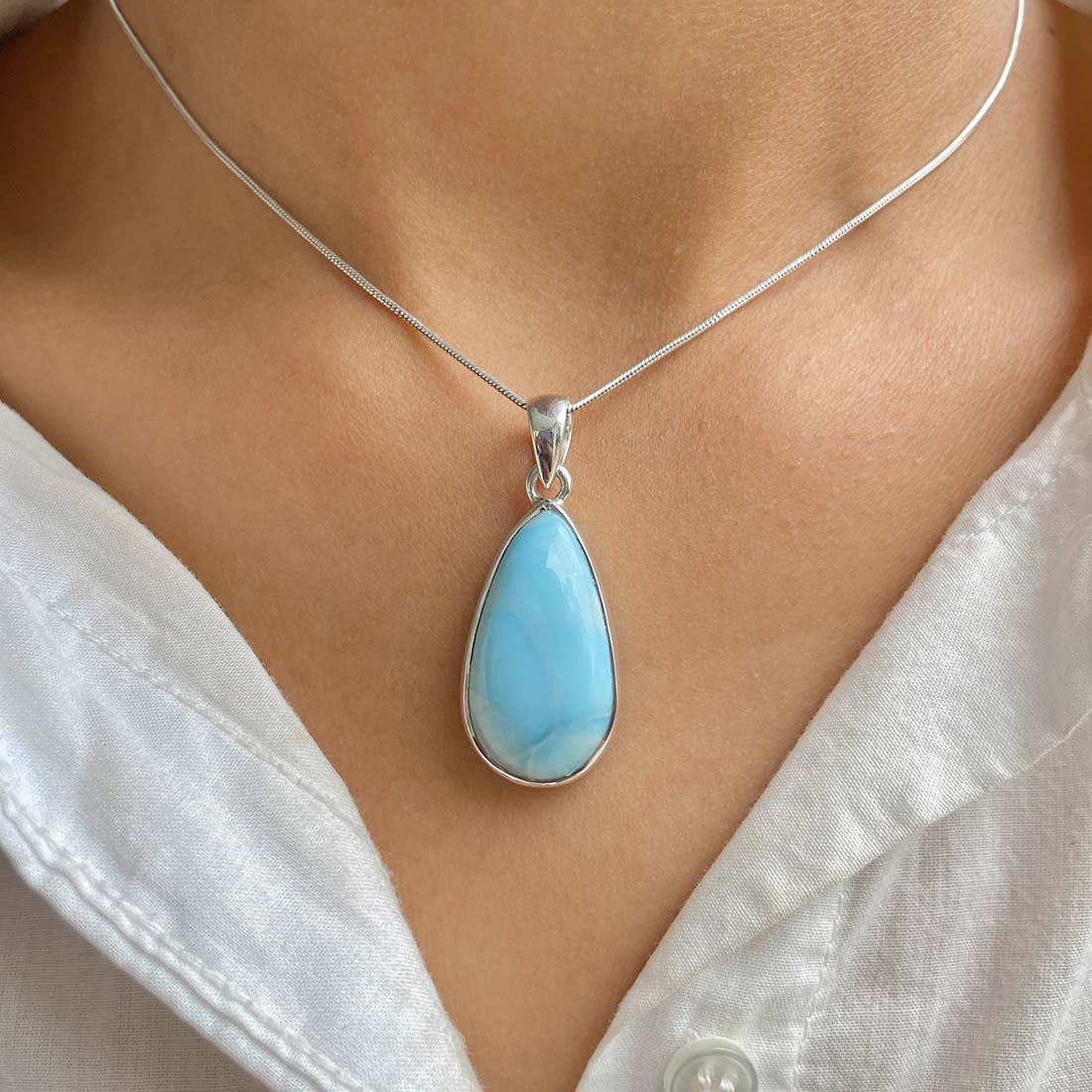 Larimar Pendant-(LAR-P-823.)