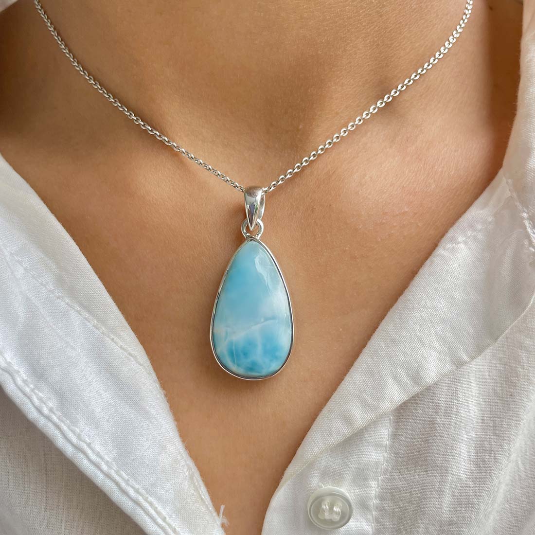 Larimar Pendant-(LAR-P-826.)