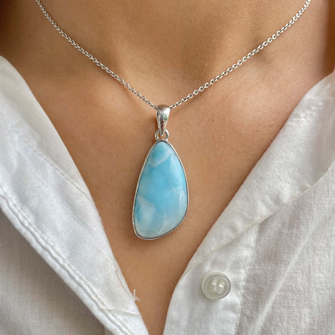 Larimar Pendant-(LAR-P-827.)