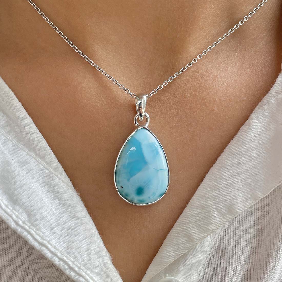 Larimar Pendant-(LAR-P-839.)