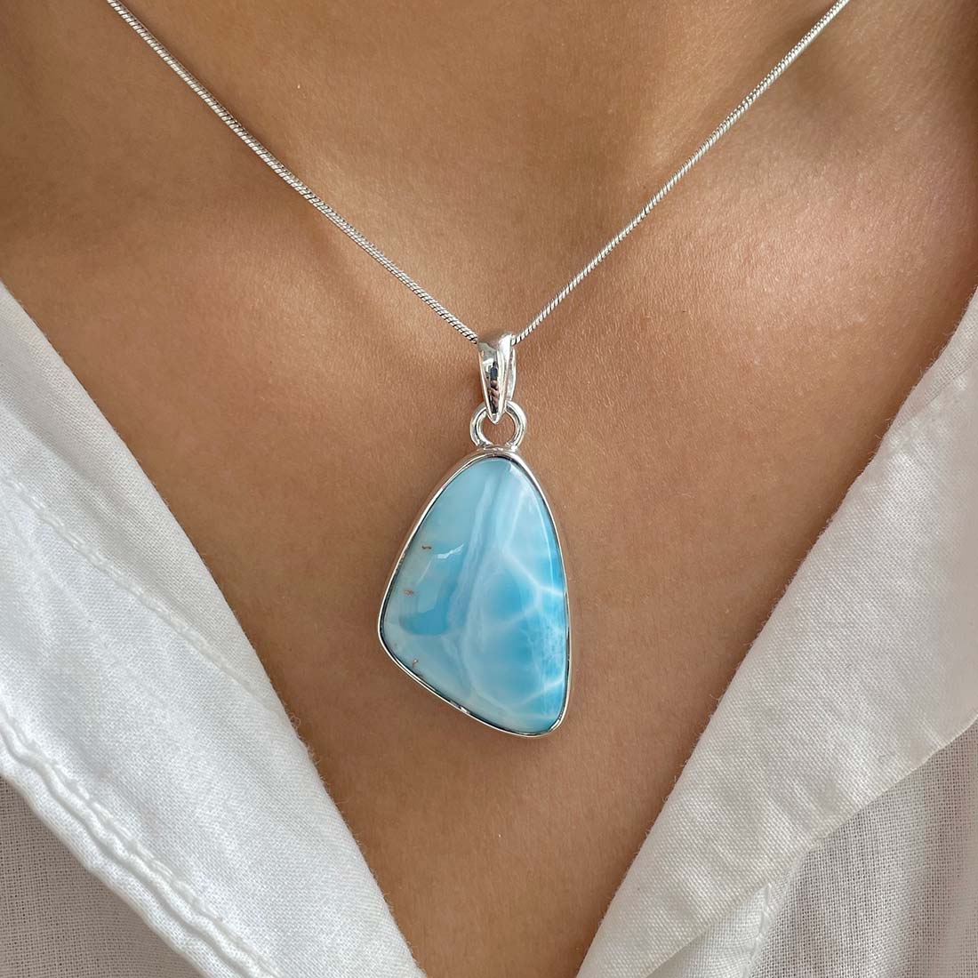 Larimar Pendant-(LAR-P-841.)