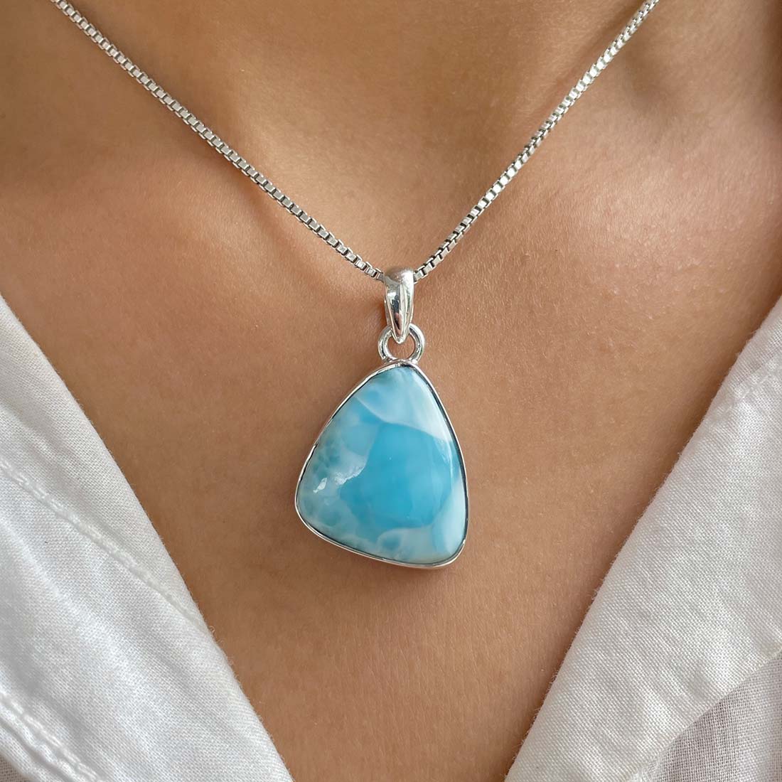 Larimar Pendant-(LAR-P-842.)