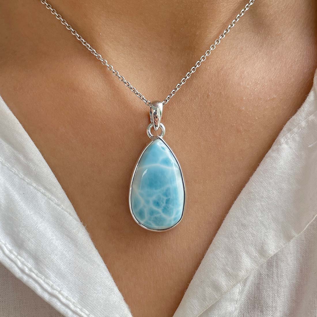 Larimar Pendant-(LAR-P-843.)