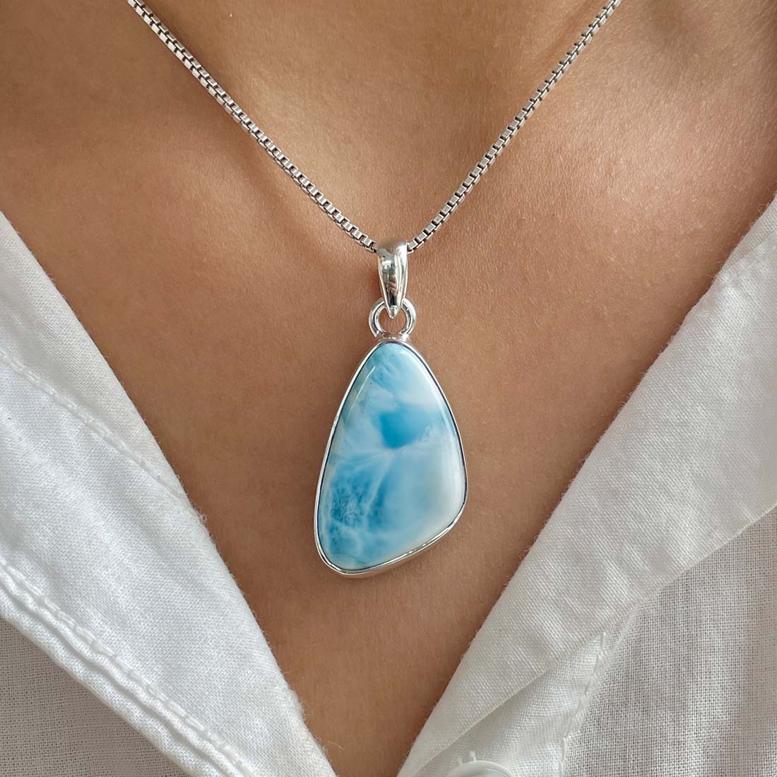 Larimar Pendant-(LAR-P-847.)