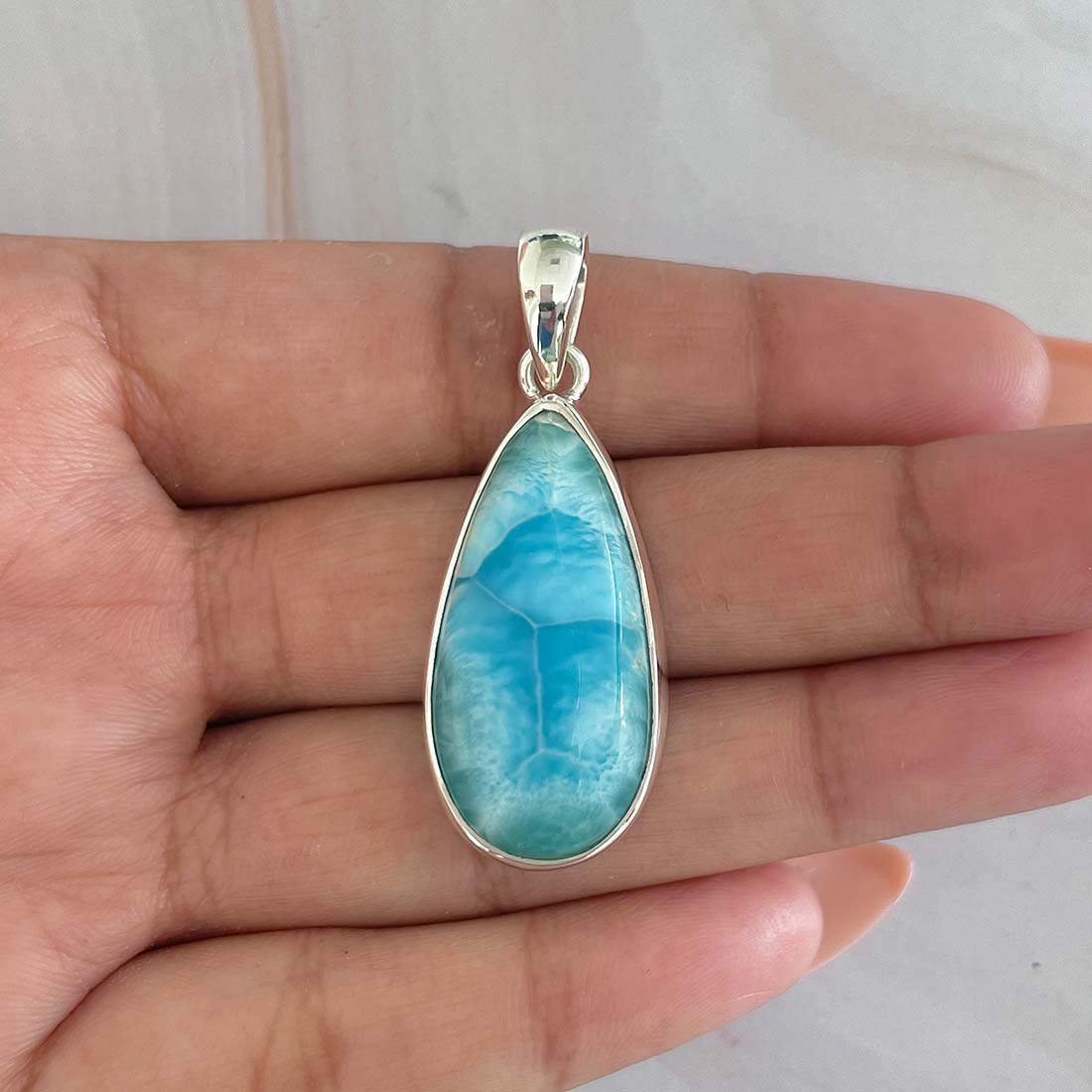 Larimar Pendant-(LAR-P-854.)