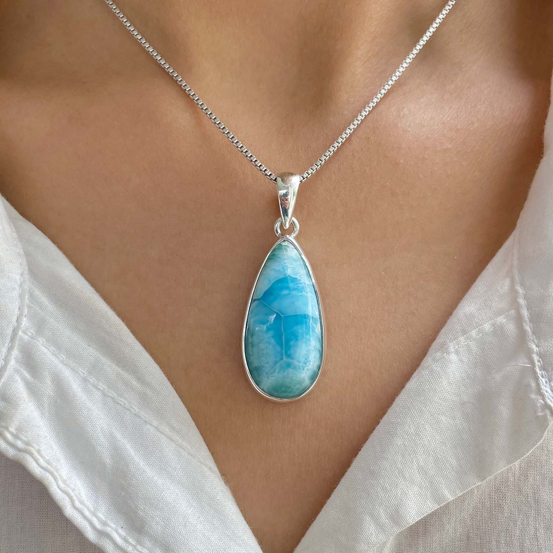 Larimar Pendant-(LAR-P-854.)