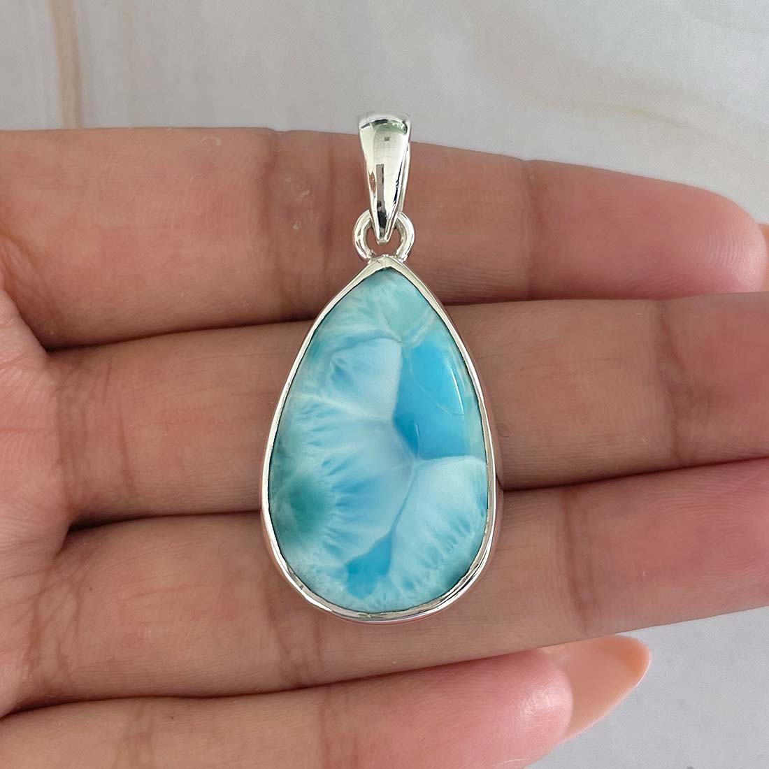 Larimar Pendant-(LAR-P-855.)