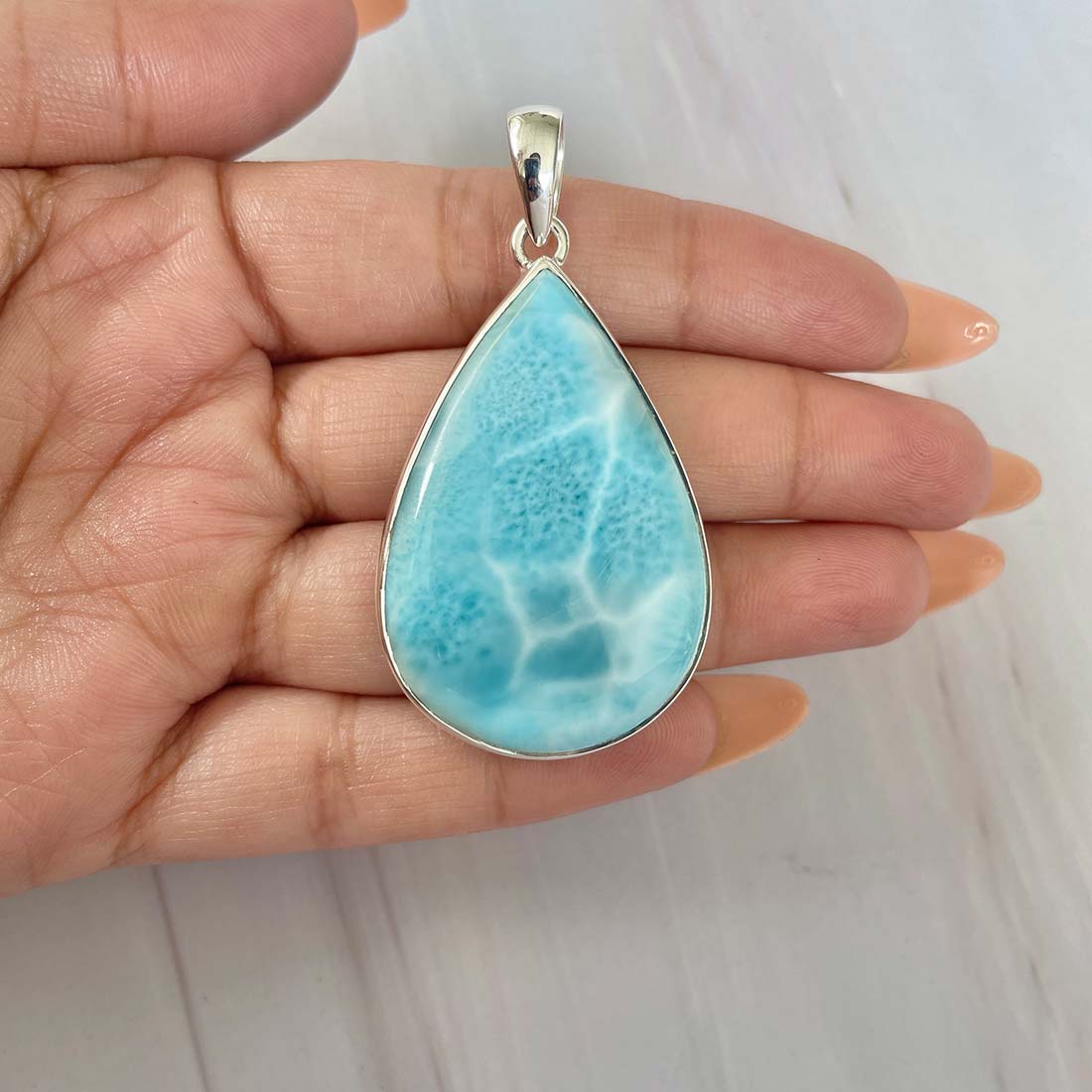 Larimar Pendant-(LAR-P-859.)