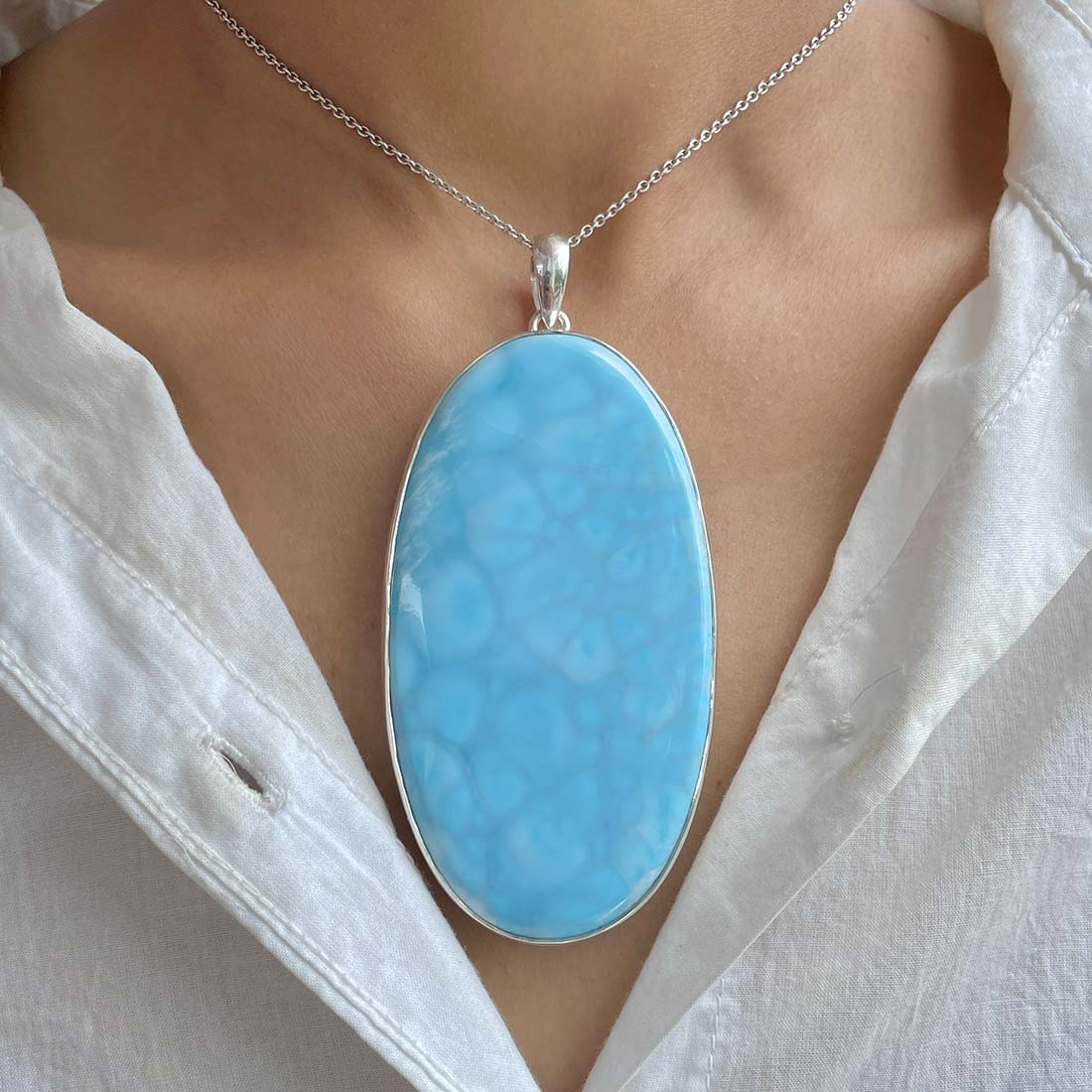Larimar Pendant-(LAR-P-861.)