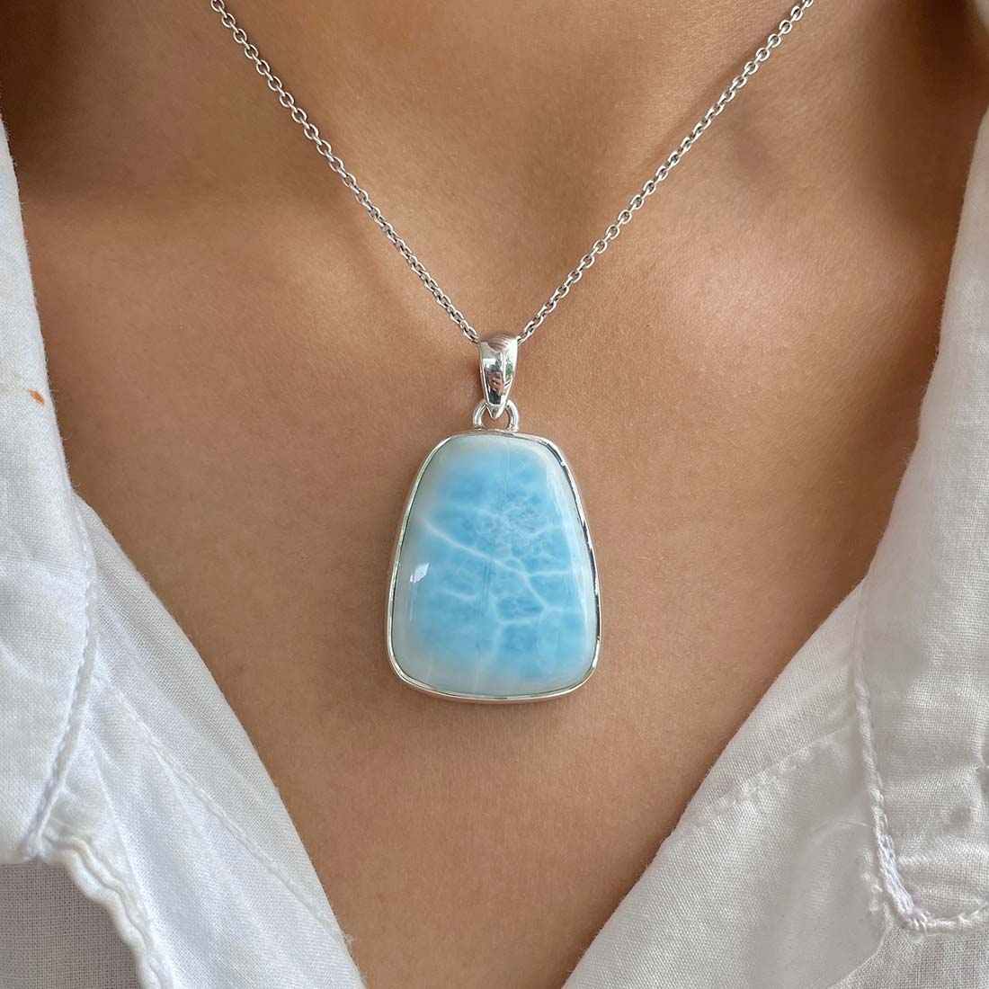 Larimar Pendant-(LAR-P-866.)