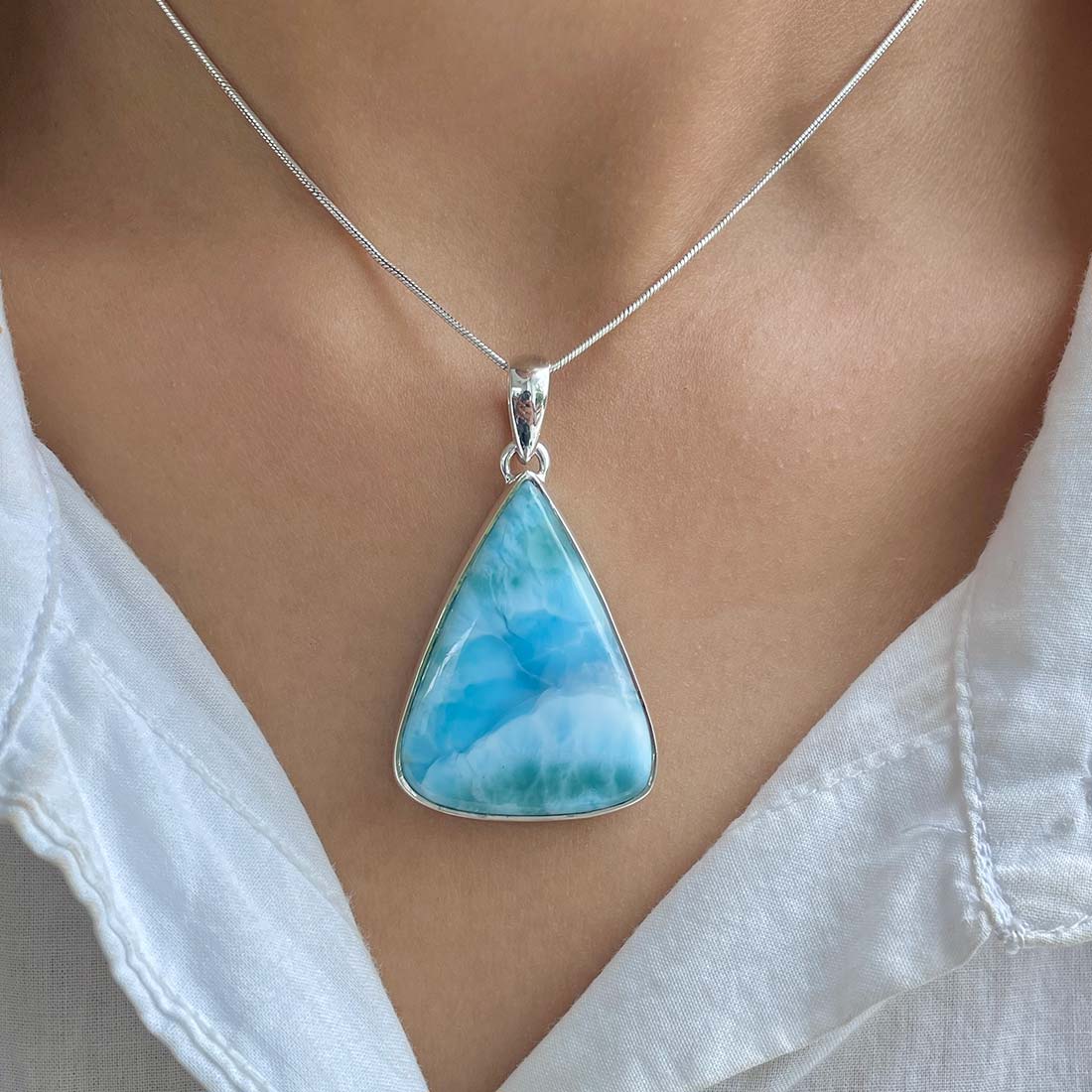 Larimar Pendant-(LAR-P-874.)