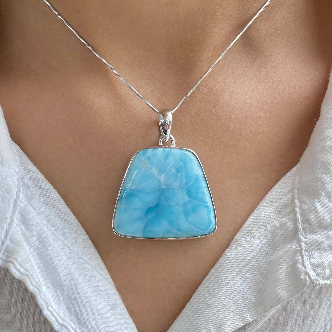 Larimar Pendant-(LAR-P-875.)
