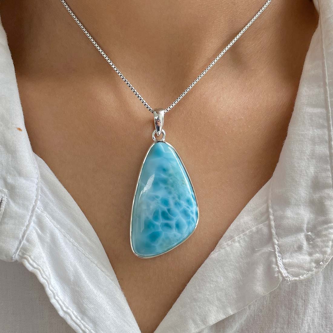 Larimar Pendant-(LAR-P-878.)