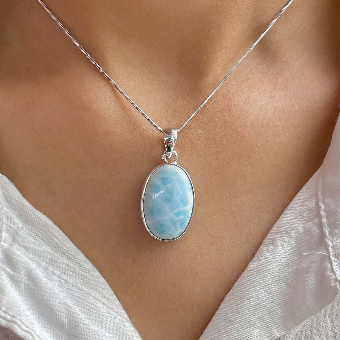 Larimar Pendant-(LAR-P-898.)