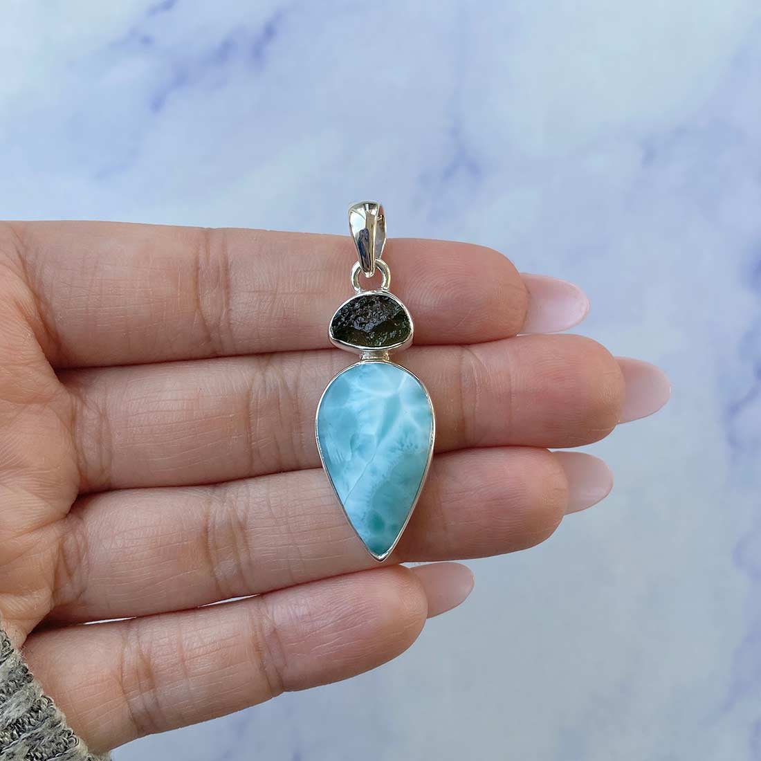 Larimar Pendant-(LAR-P-90.)
