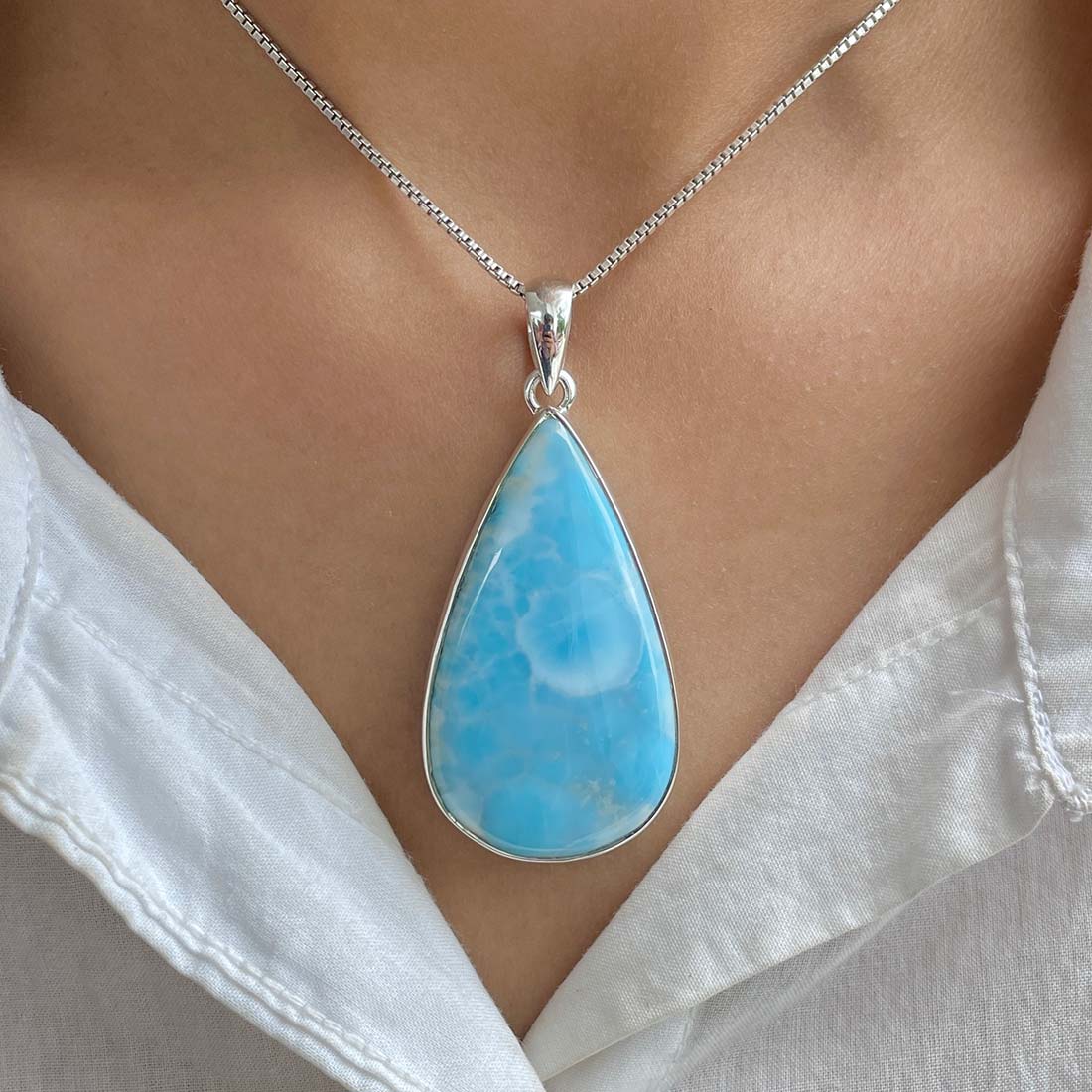 Larimar Pendant-(LAR-P-910.)