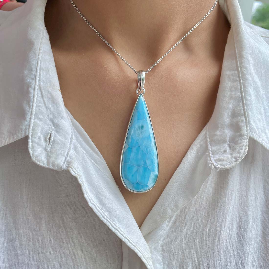 Larimar Pendant-(LAR-P-923.)