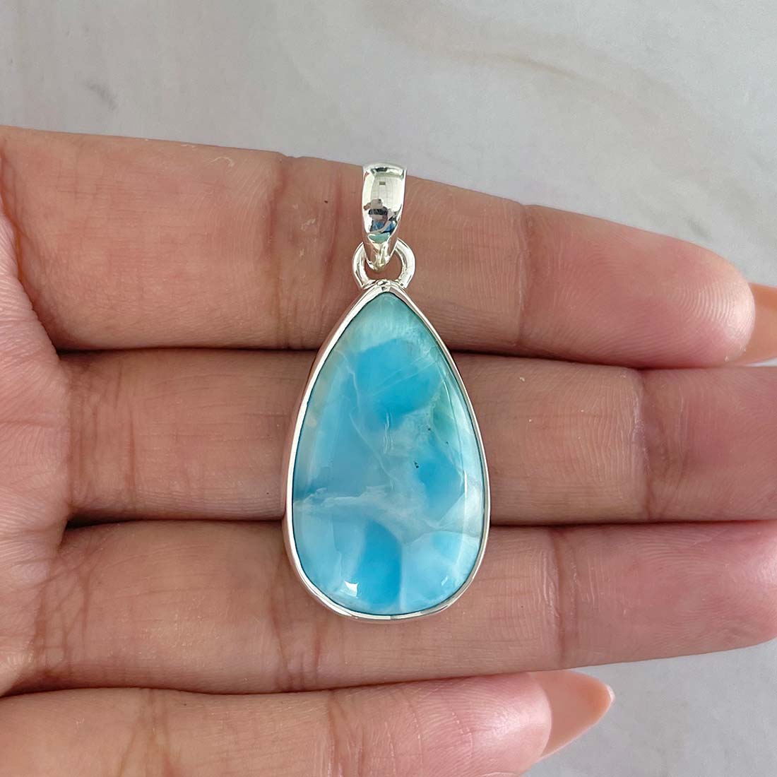 Larimar Pendant-(LAR-P-953.)