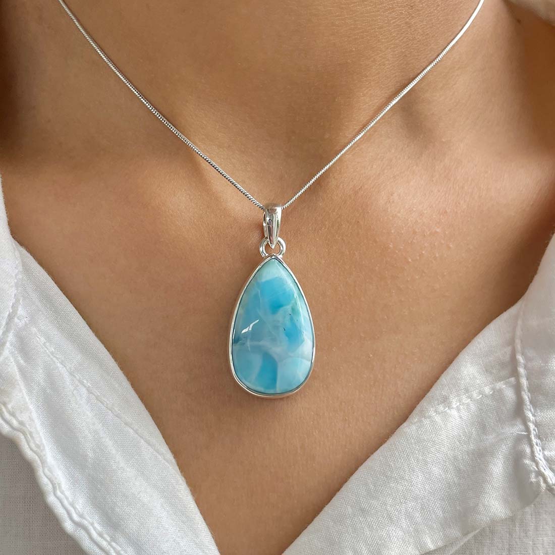 Larimar Pendant-(LAR-P-953.)
