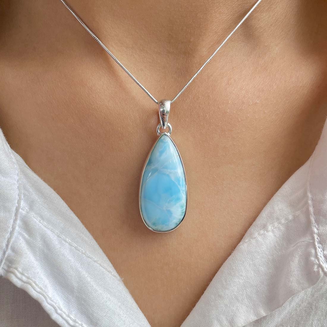 Larimar Pendant-(LAR-P-965.)