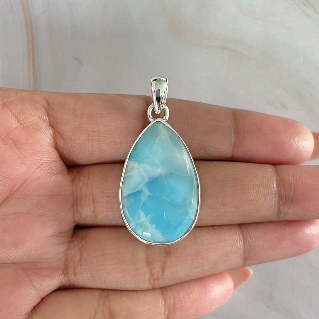 Larimar Pendant-(LAR-P-966.)