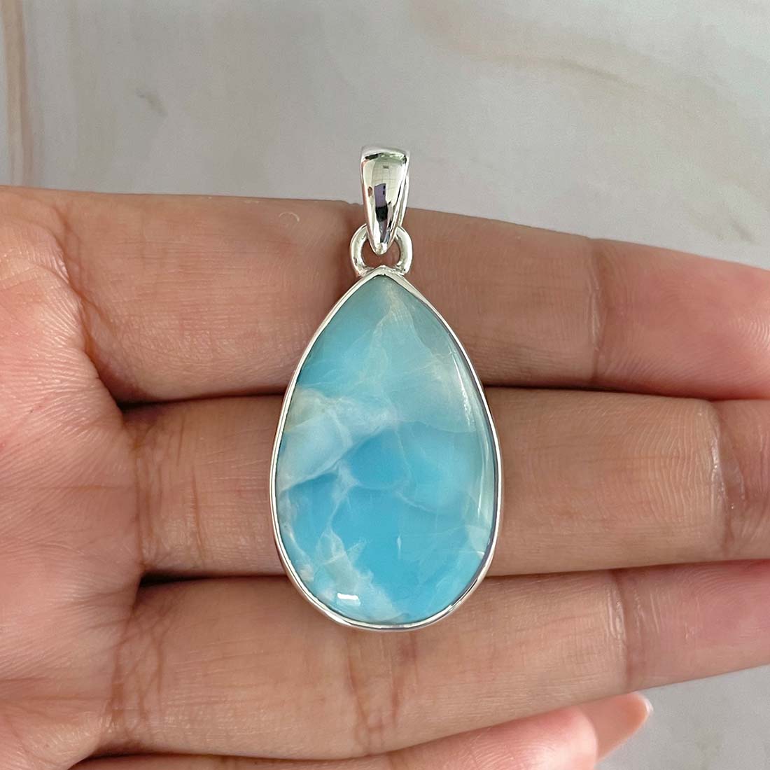 Larimar Pendant-(LAR-P-966.)
