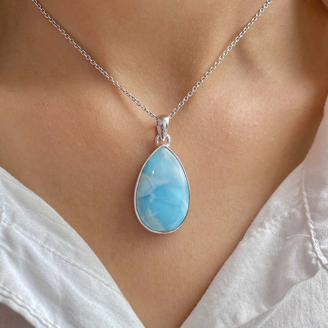 Larimar Pendant-(LAR-P-966.)