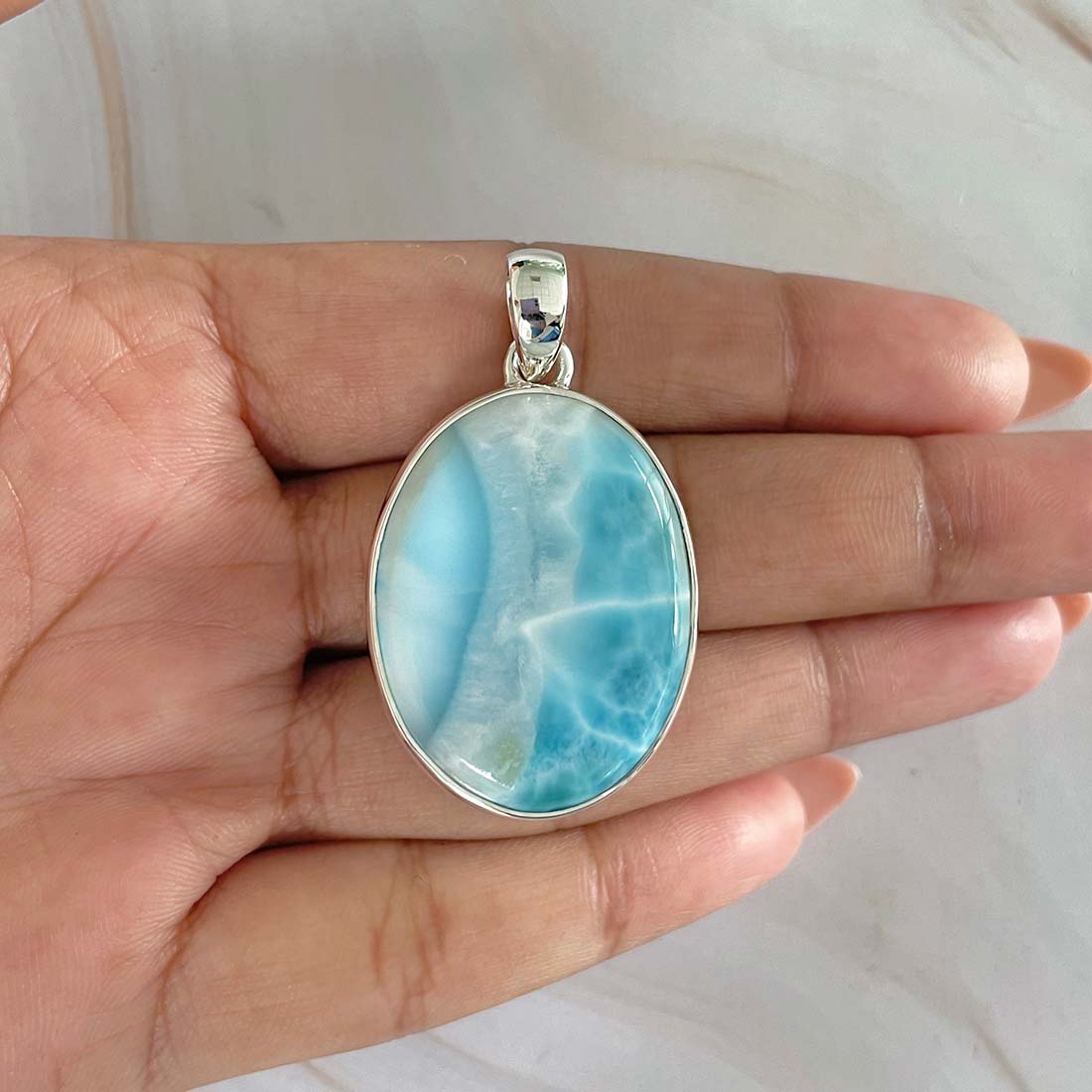 Larimar Pendant-(LAR-P-967.)