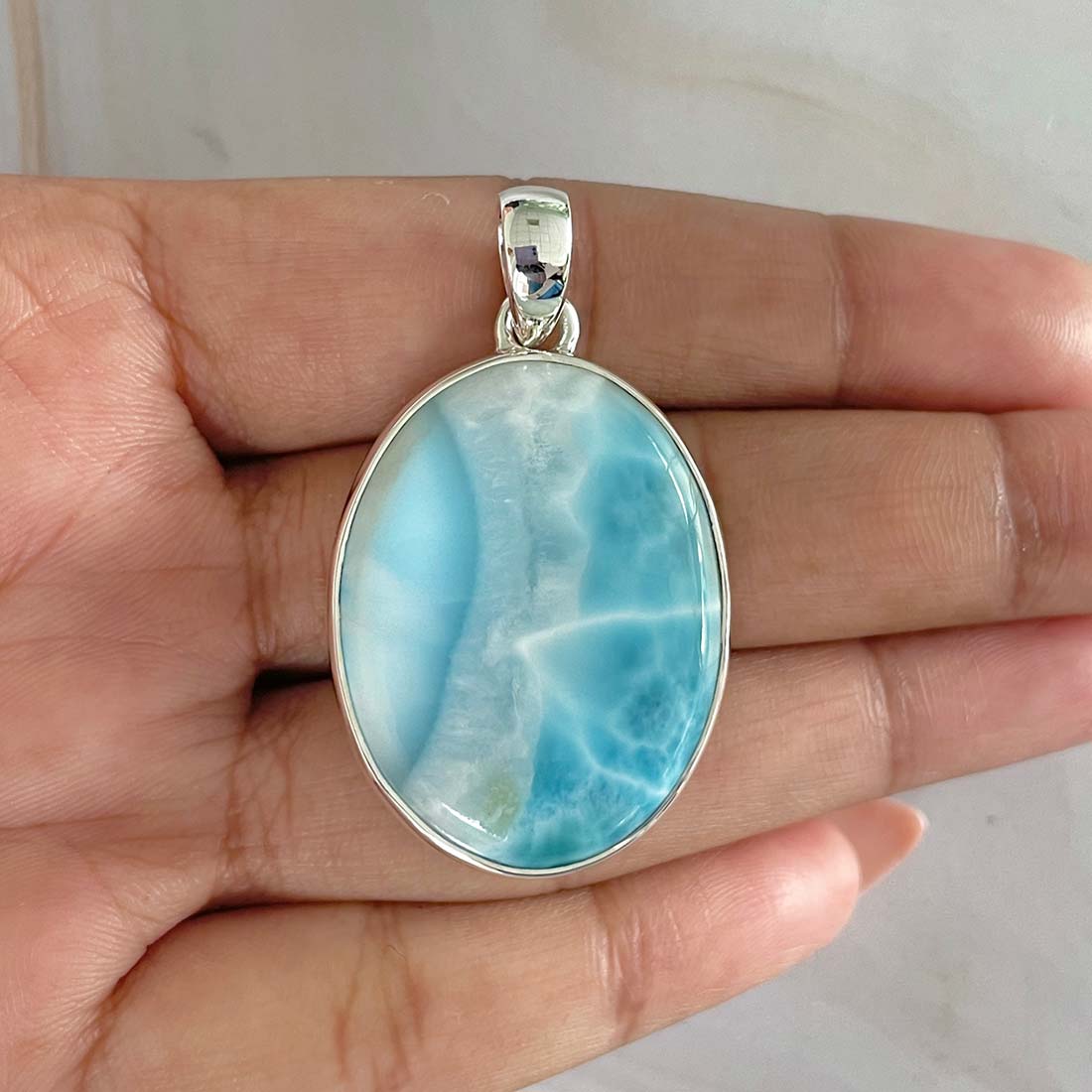 Larimar Pendant-(LAR-P-967.)