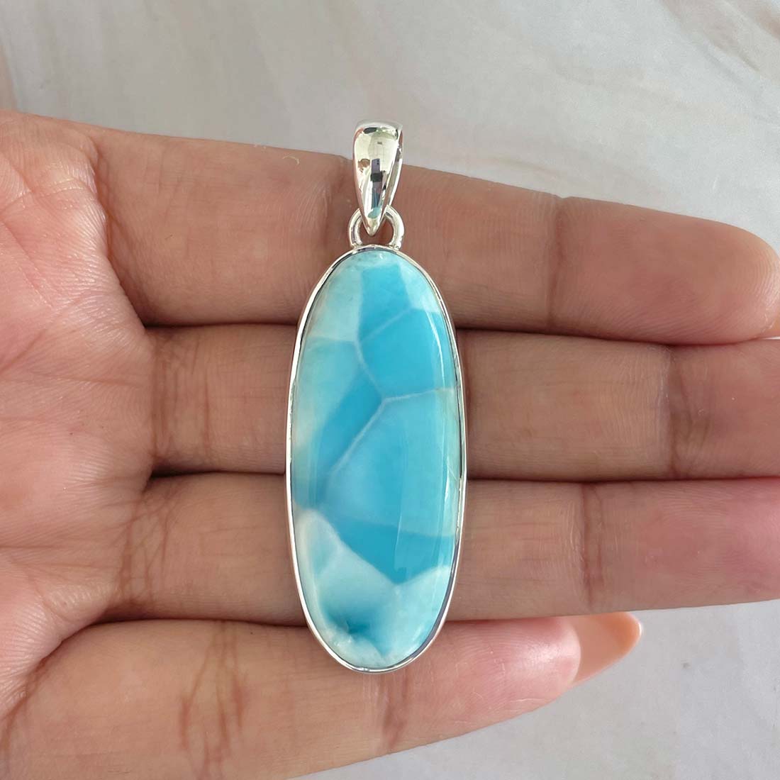 Larimar Pendant-(LAR-P-968.)