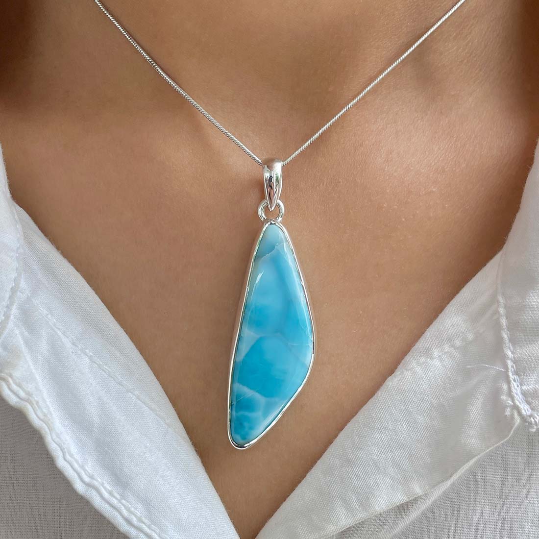 Larimar Pendant-(LAR-P-969.)