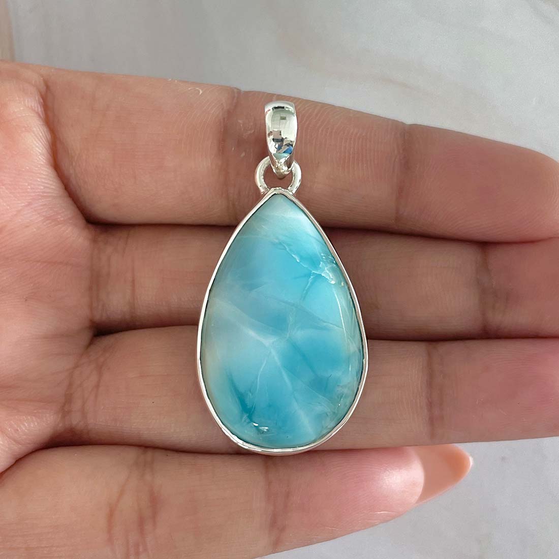Larimar Pendant-(LAR-P-976.)