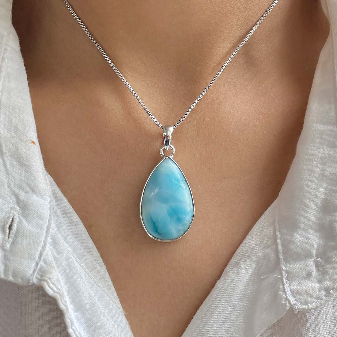 Larimar Pendant-(LAR-P-976.)