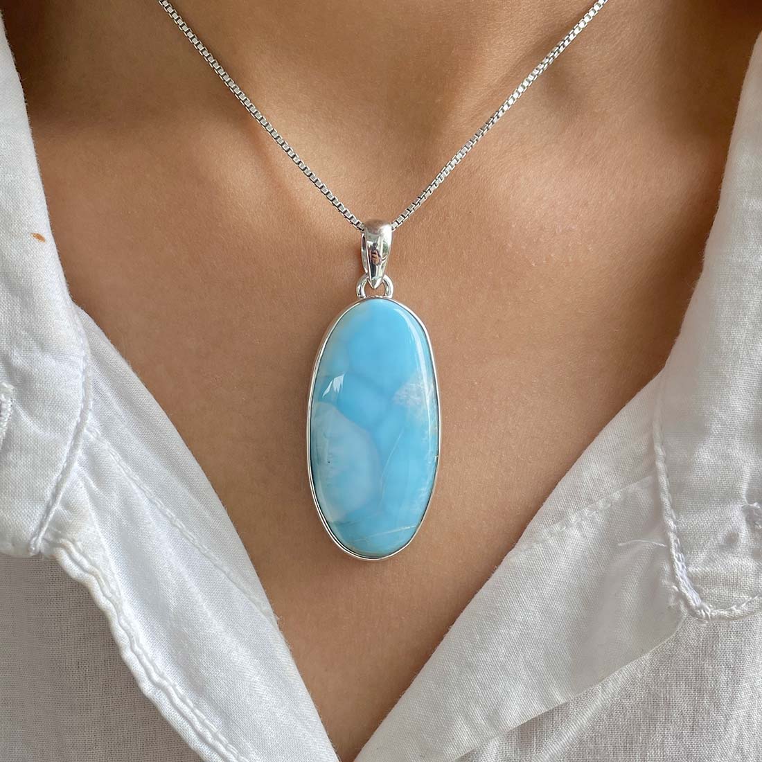 Larimar Pendant-(LAR-P-981.)