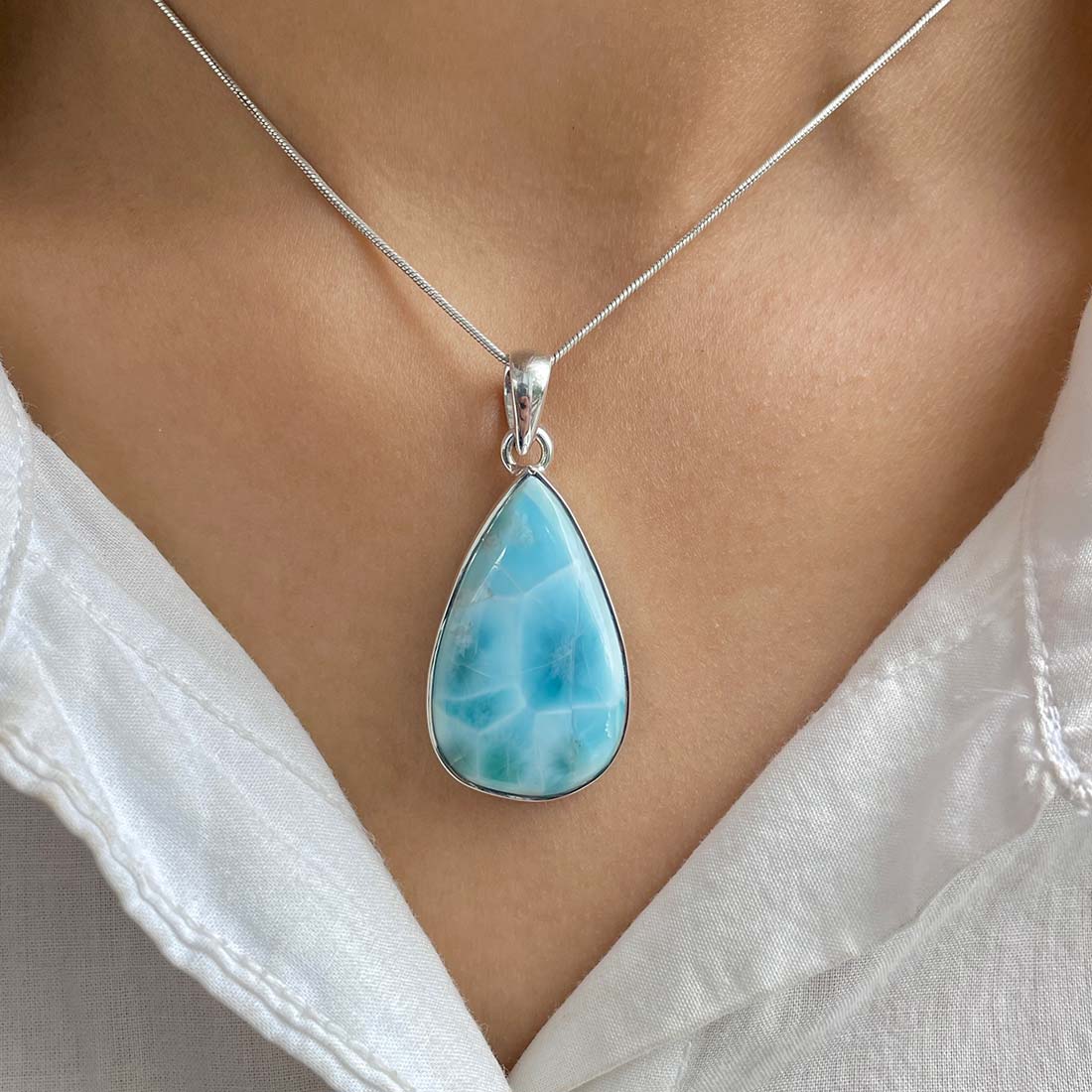 Larimar Pendant-(LAR-P-982.)