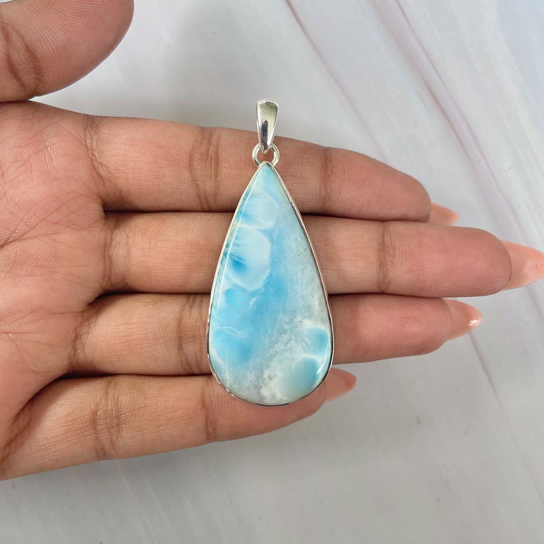 Larimar Pendant-(LAR-P-986.)