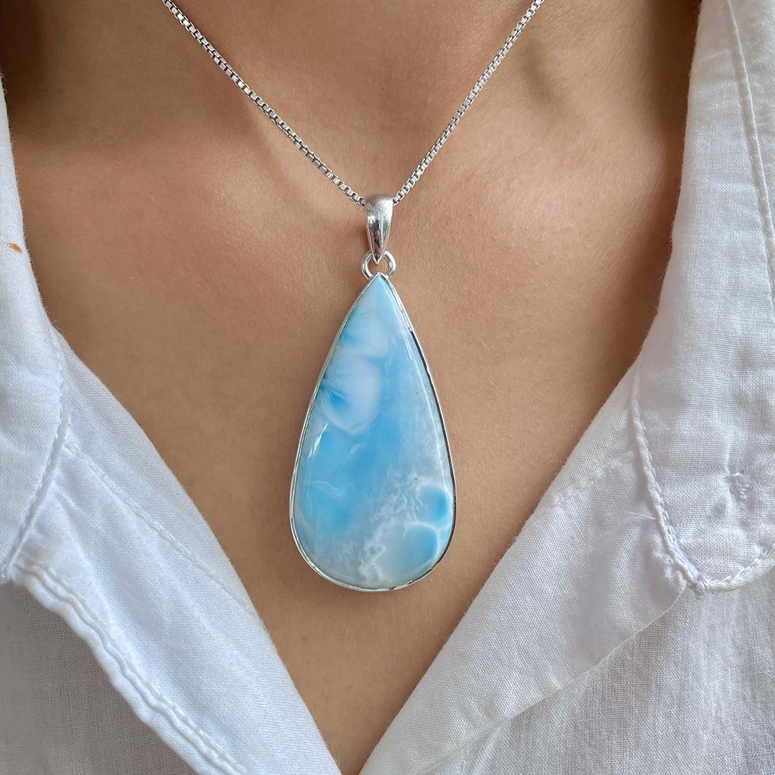Larimar Pendant-(LAR-P-986.)