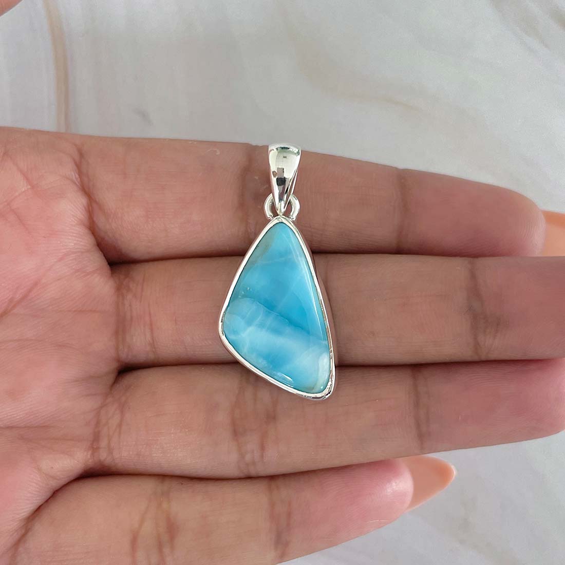 Larimar Pendant-(LAR-P-987.)