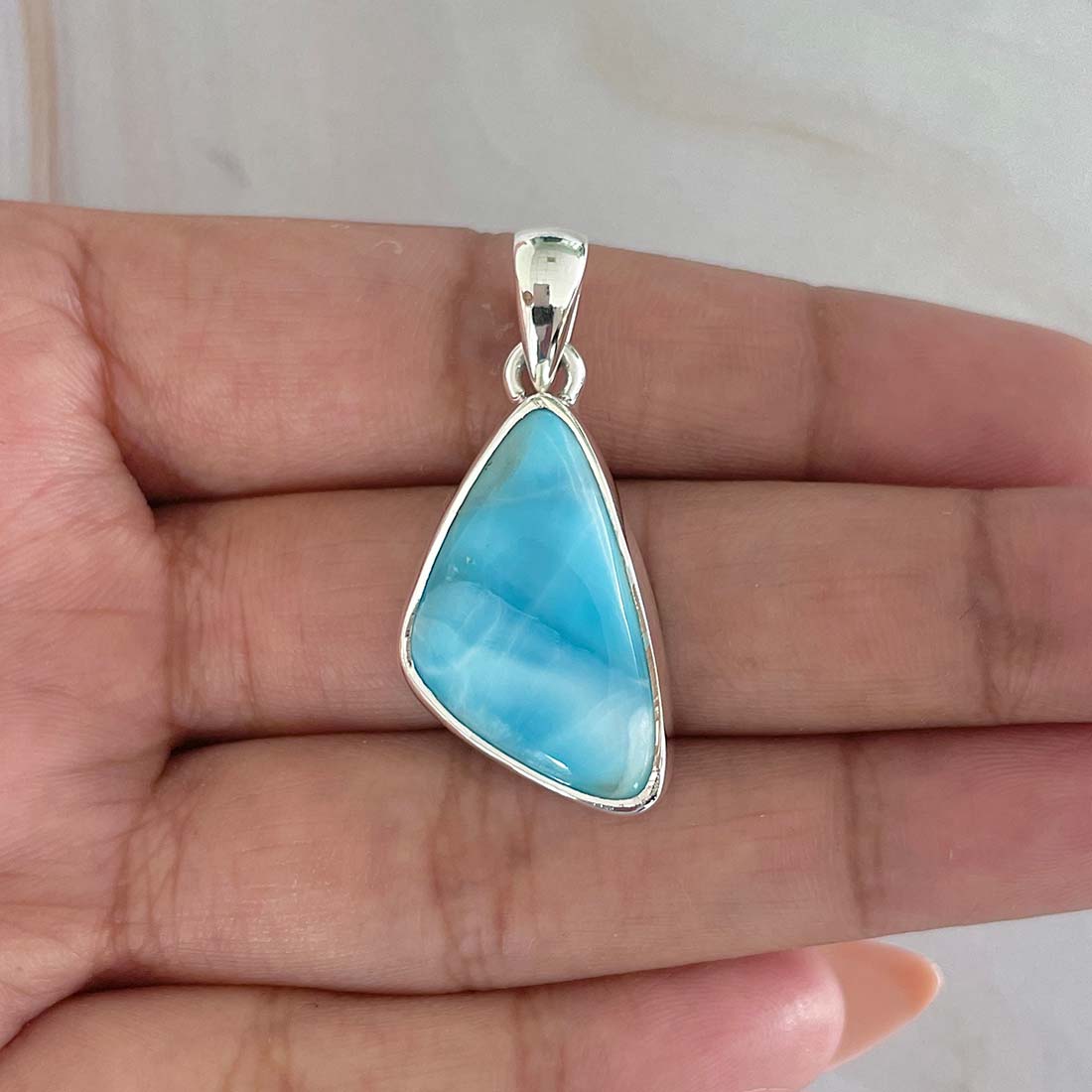 Larimar Pendant-(LAR-P-987.)