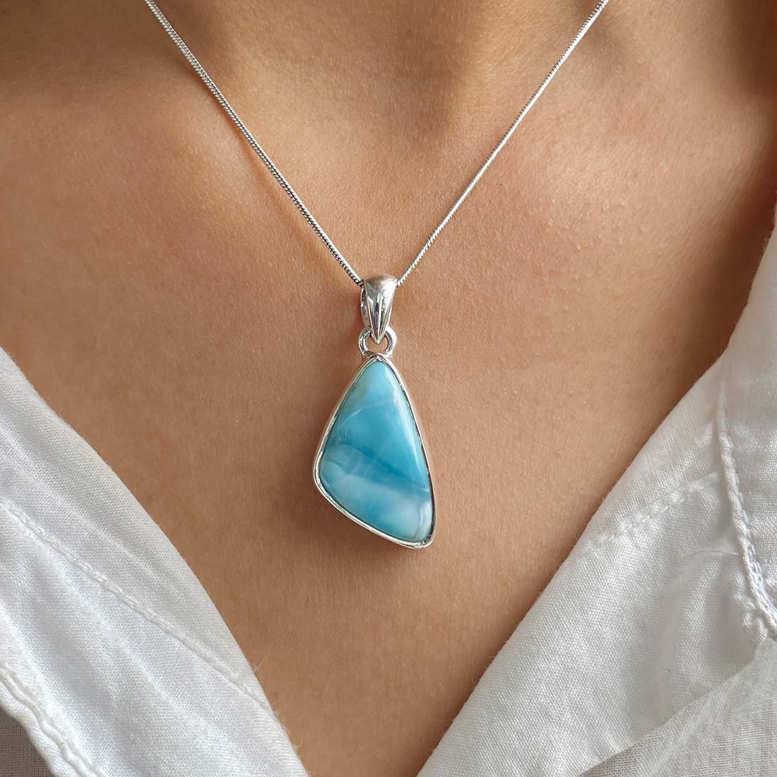 Larimar Pendant-(LAR-P-987.)
