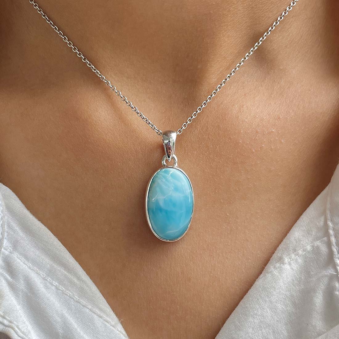 Larimar Pendant-(LAR-P-988.)