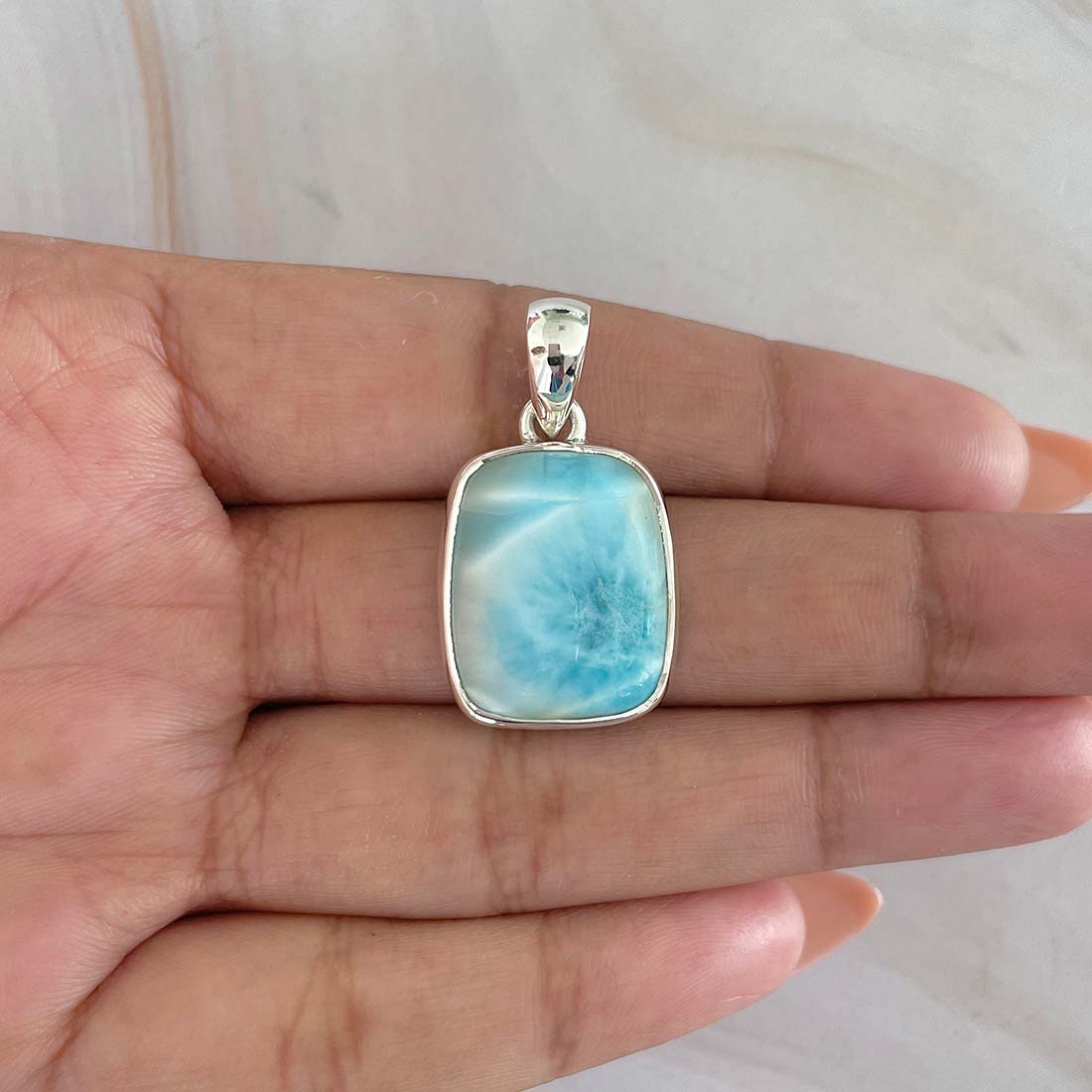 Larimar Pendant-(LAR-P-989.)
