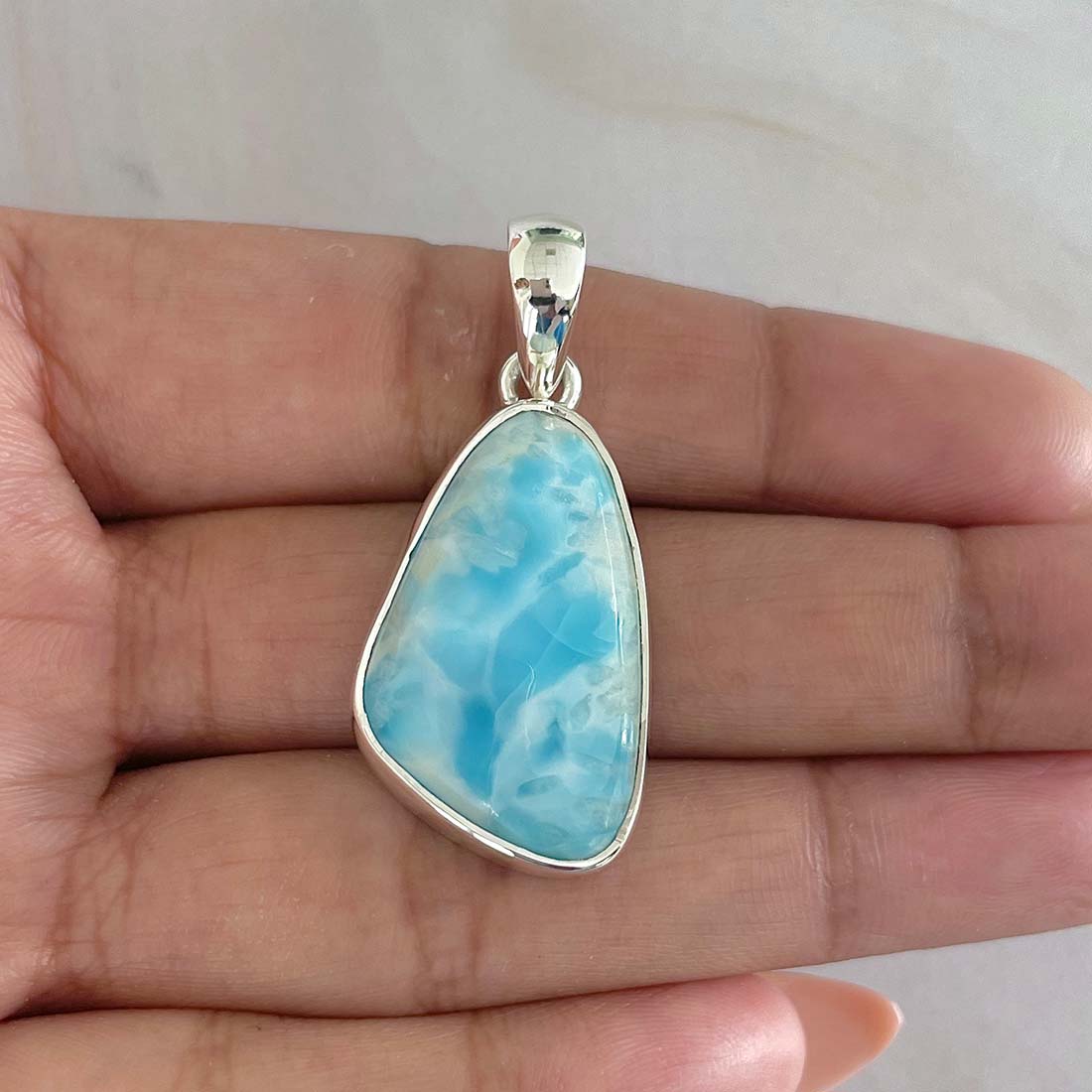 Larimar Pendant-(LAR-P-996.)