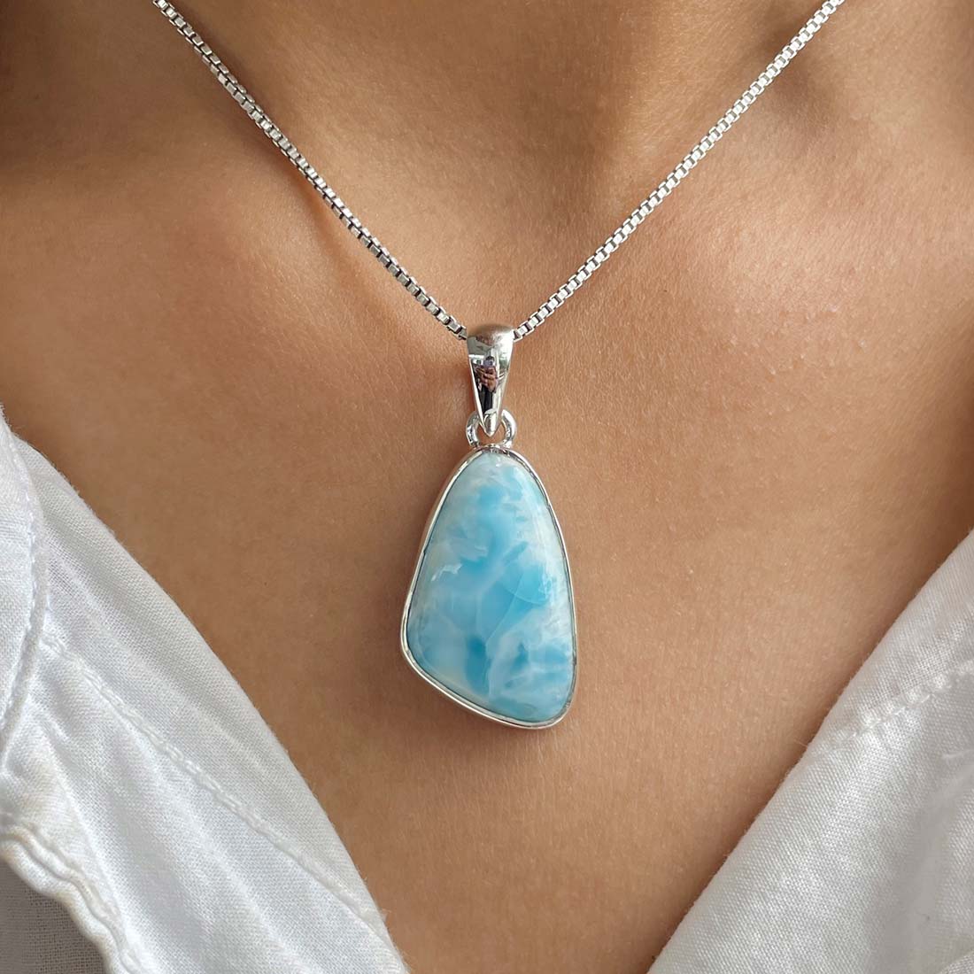 Larimar Pendant-(LAR-P-996.)